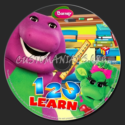 Barney 1 2 3 Learn dvd label