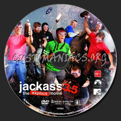 Jackass 3.5 dvd label