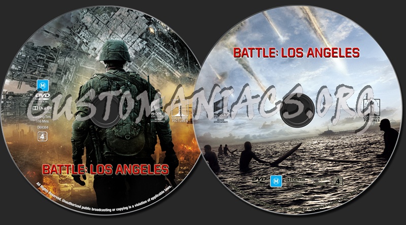 Battle Los Angeles dvd label