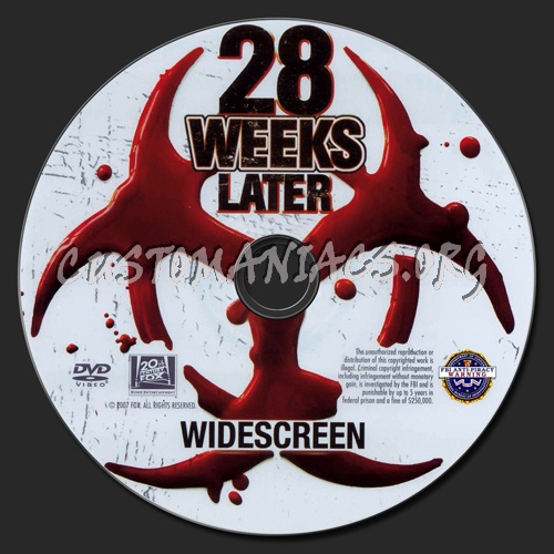 28 Weeks later dvd label