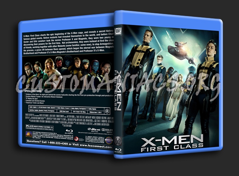 X-Men: First Class blu-ray cover