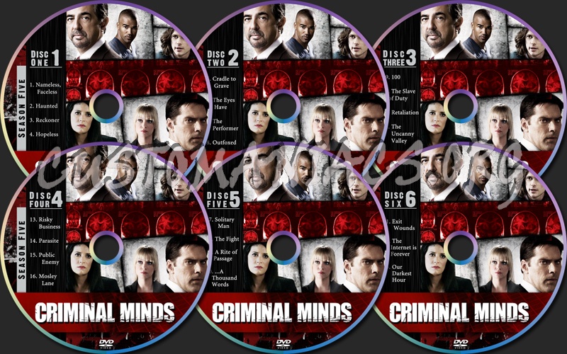 Criminal Minds Season Five dvd label