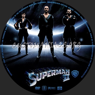 Superman II dvd label