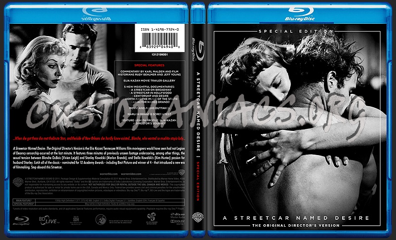 A Streetcar Named Desire (1951) blu-ray cover