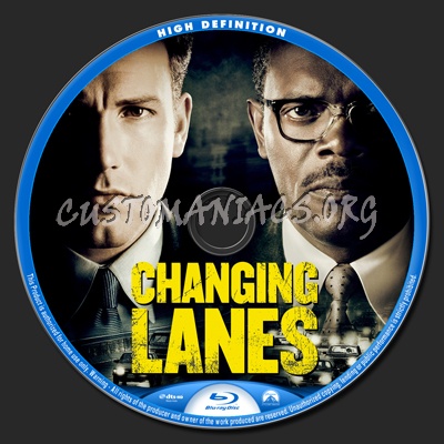 Changing lanes blu-ray label