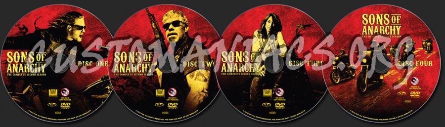 Sons of Anarchy Season 2 dvd label