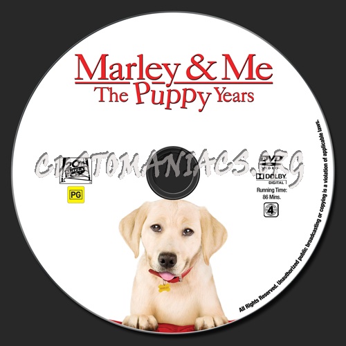 Marley & Me - The Puppy Years dvd label