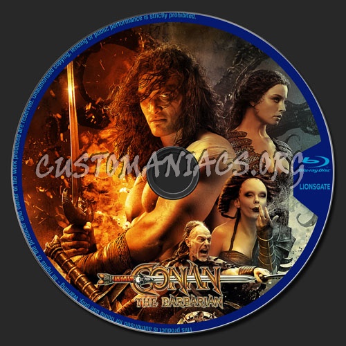 Conan The Barbarian 2011 blu-ray label