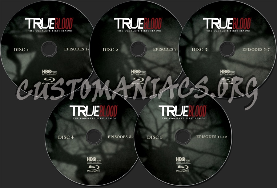 True Blood Season 1 blu-ray label