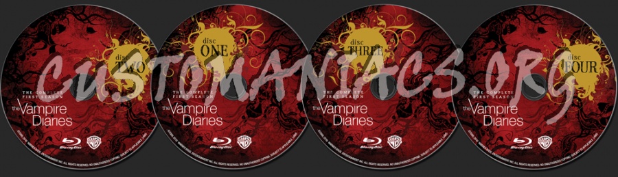 The Vampire Diaries Season 1 blu-ray label