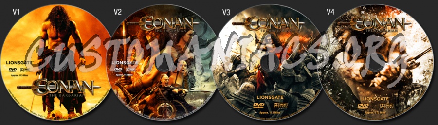 Conan The Barbarian dvd label