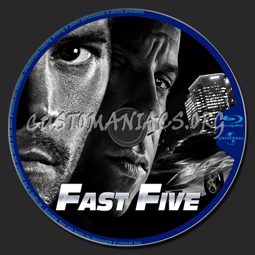 Fast Five blu-ray label