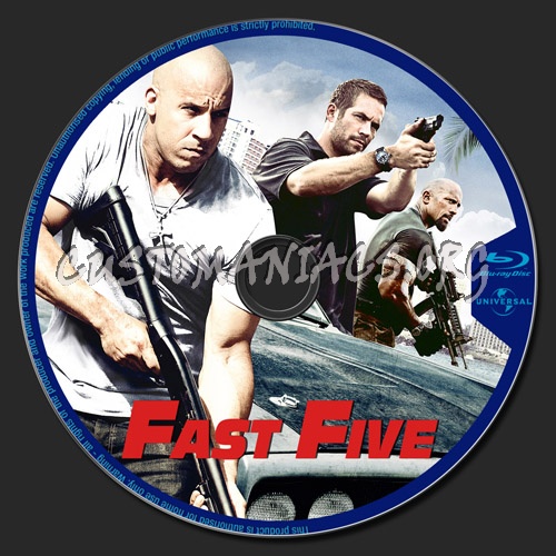 Fast Five blu-ray label