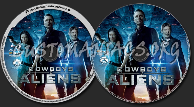 Cowboys & Aliens blu-ray label