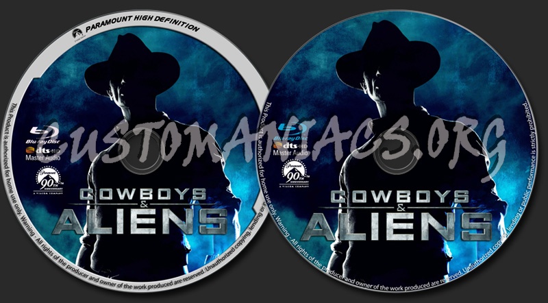 Cowboys & Aliens blu-ray label