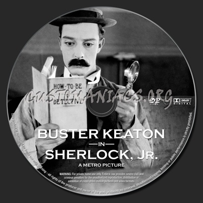 Sherlock Jr dvd label