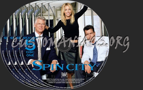 Spin City Season 5 dvd label