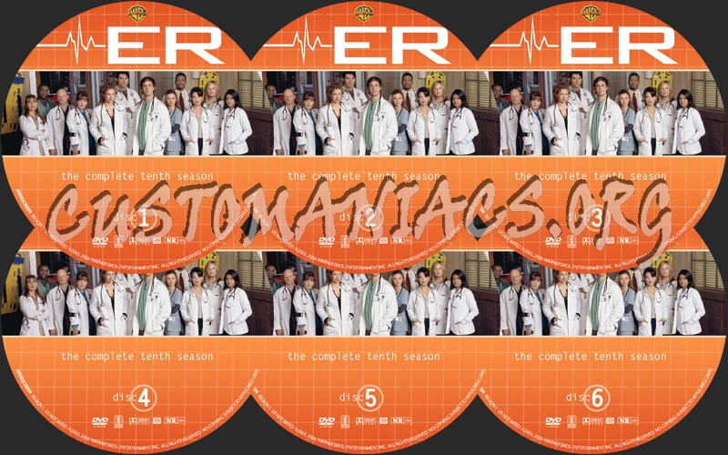 ER: Season 10 dvd label