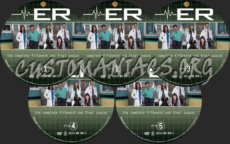 ER: Season 15 dvd label