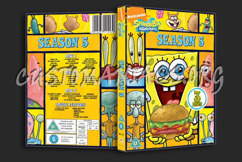 SpongeBob SquarePants Season 5 dvd cover