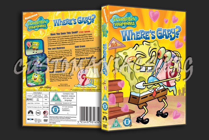 SpongeBob SquarePants Where's Gary? dvd cover