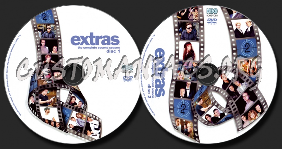 Extras Season 2 dvd label