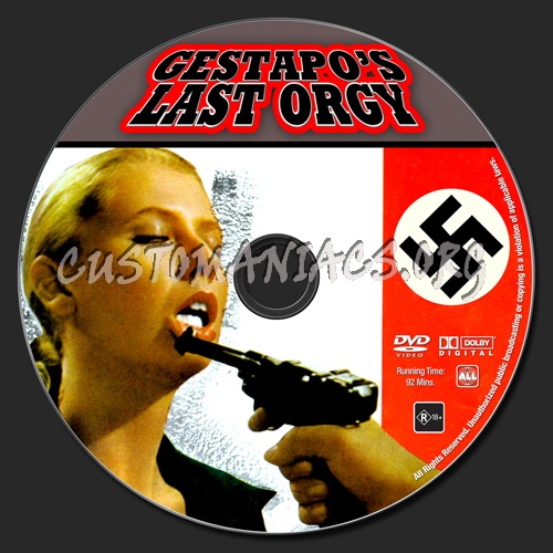 Gestapo's Last Orgy dvd label