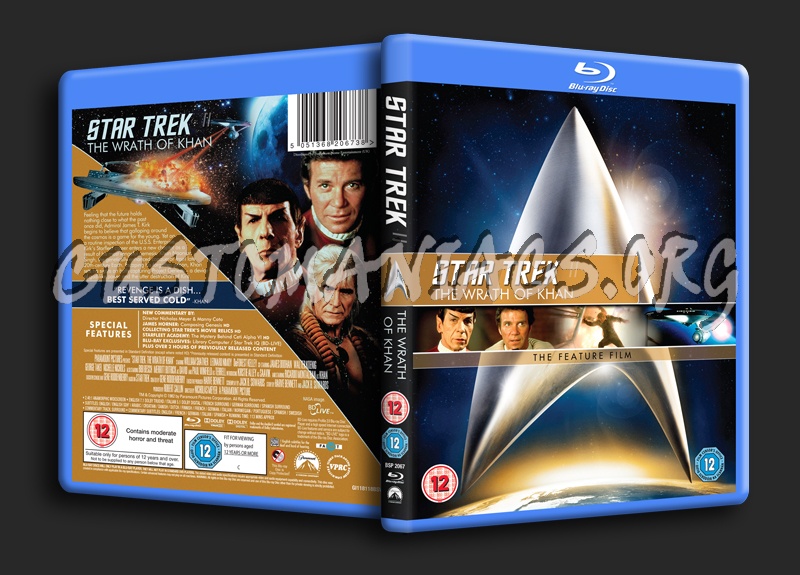 Star Trek II The Wrath of Kahn blu-ray cover