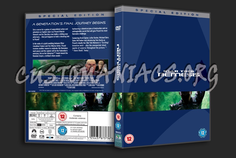 Star Trek X Nemesis dvd cover