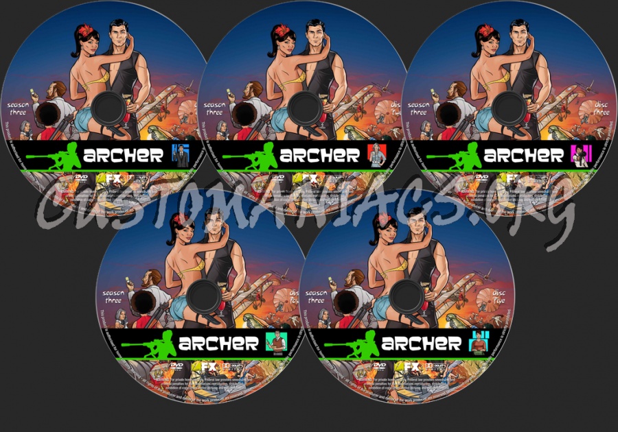 Archer Season 3 dvd label