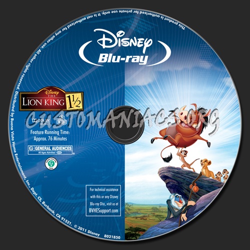 The Lion King 1½ blu-ray label - DVD Covers & Labels by Customaniacs ...