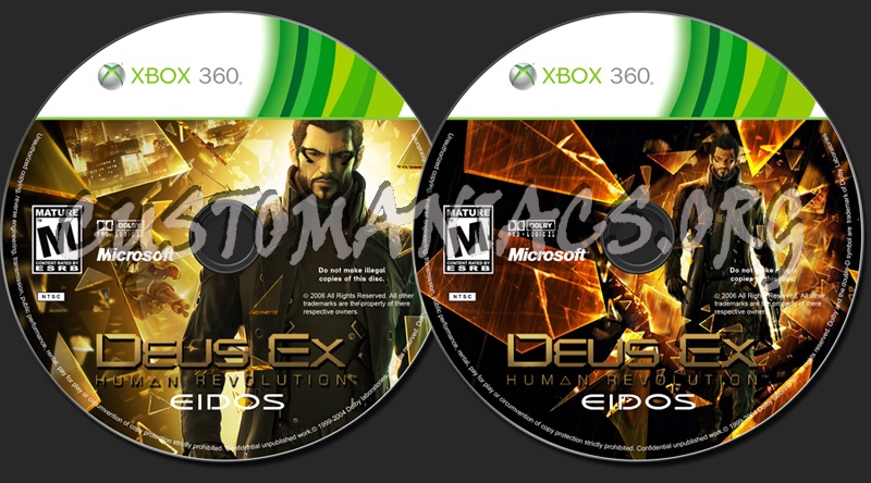 Deus Ex Human Revolution dvd label