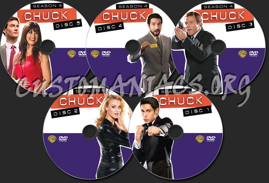 Chuck Season 4 dvd label