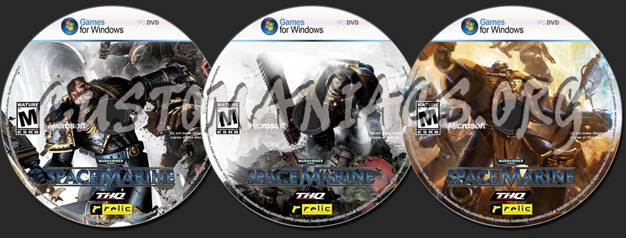 Games for Windows Space Marine dvd label