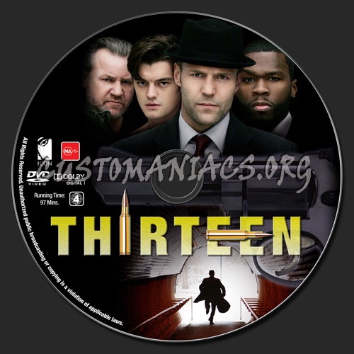 Thirteen (2010) dvd label