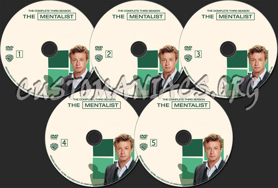 The Mentalist Season 3 dvd label