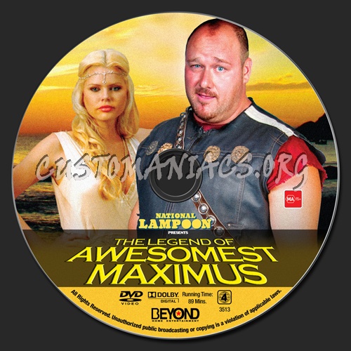 National Lampoon's The Legend of Awesomest Maximus dvd label