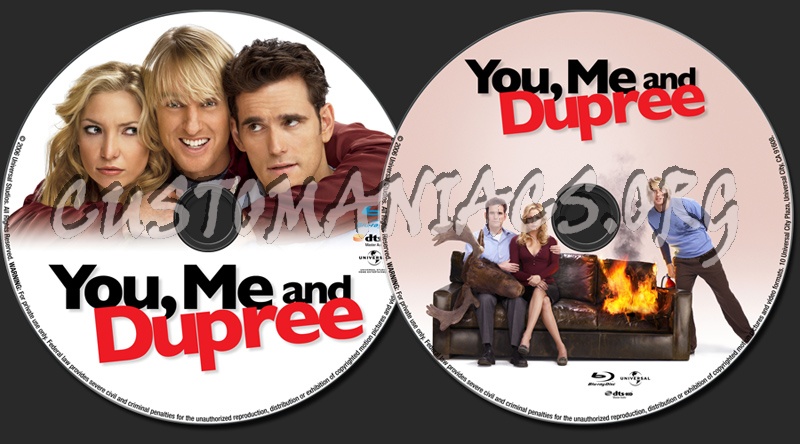 You Me and Dupree blu-ray label