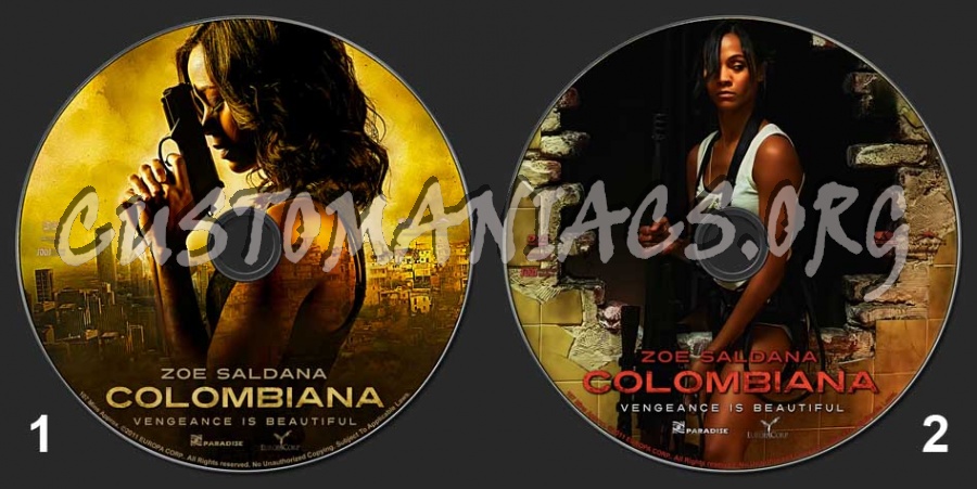 Colombiana dvd label