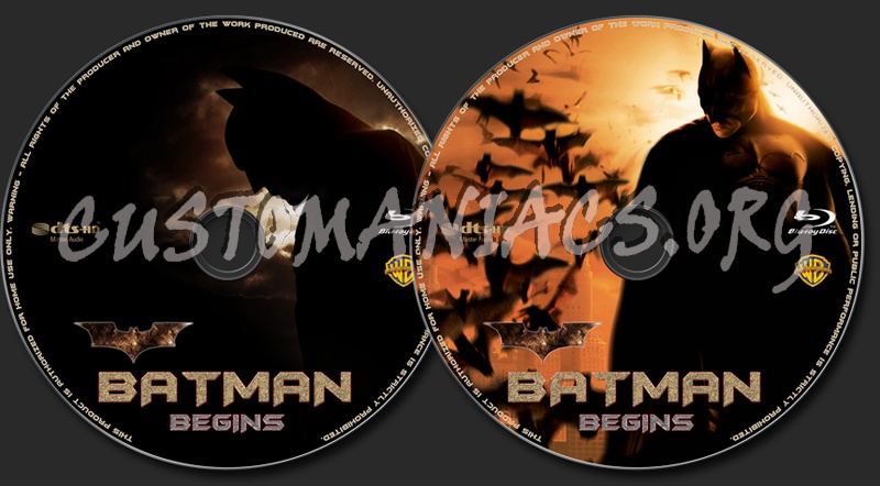 Batman Begins blu-ray label