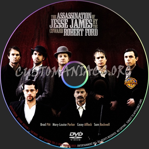 The Assassination of Jesse James by the Coward Robert Ford dvd label