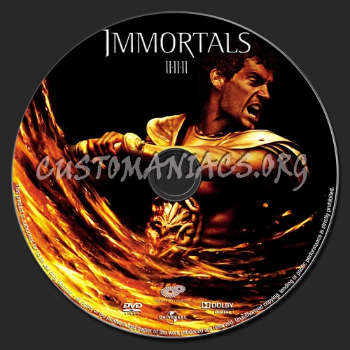 Immortals dvd label