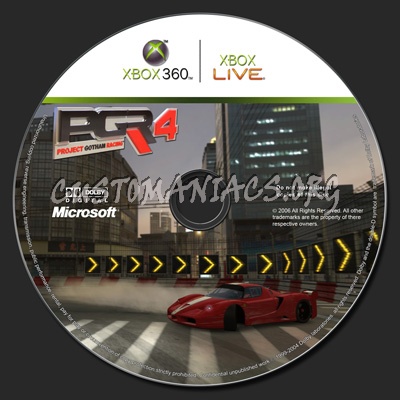 Project Gotham Racing 4 dvd label