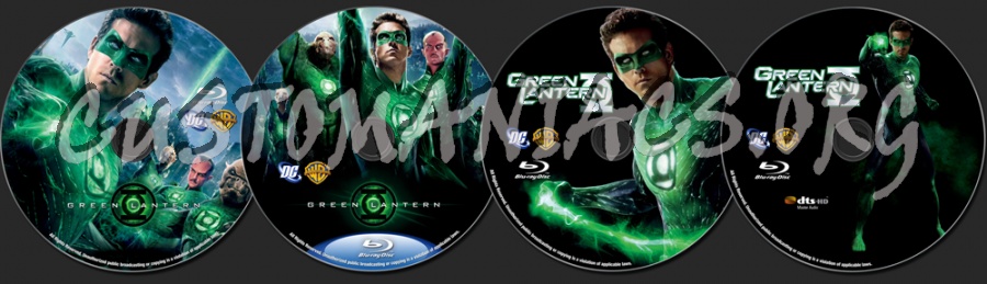 Green Lantern blu-ray label