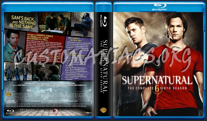 Supernatural : Season Six blu-ray cover