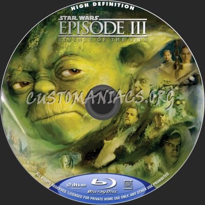 Star Wars - Revenge Of The Sith blu-ray label