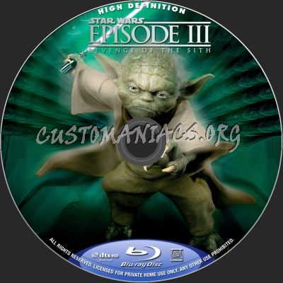 Star Wars - Revenge Of The Sith blu-ray label