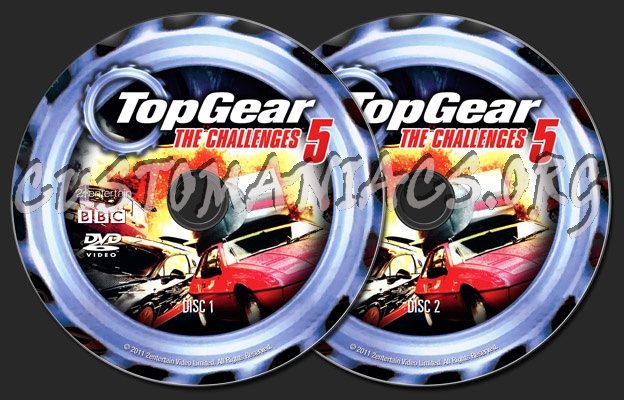 Top Gear The Challenges 5 dvd label