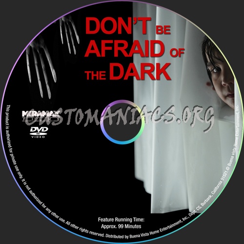 Don't Be Afraid Of The Dark dvd label