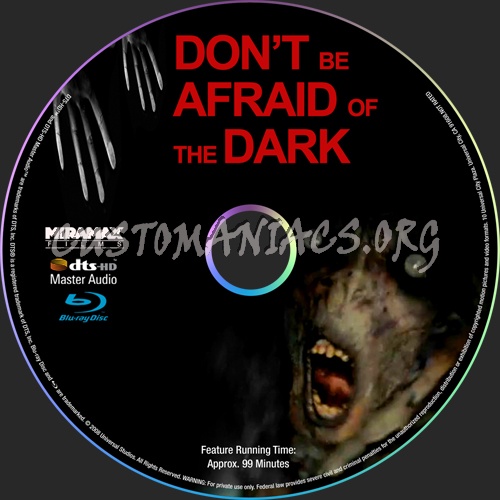 Don't Be Afraid Of The Dark blu-ray label